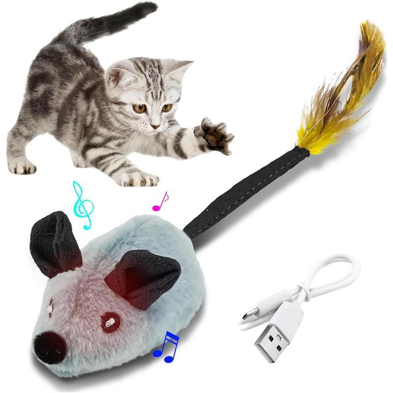 Interactive Cat Toys Mouse With LED Lights Catnip Toys Forinteractive Toys