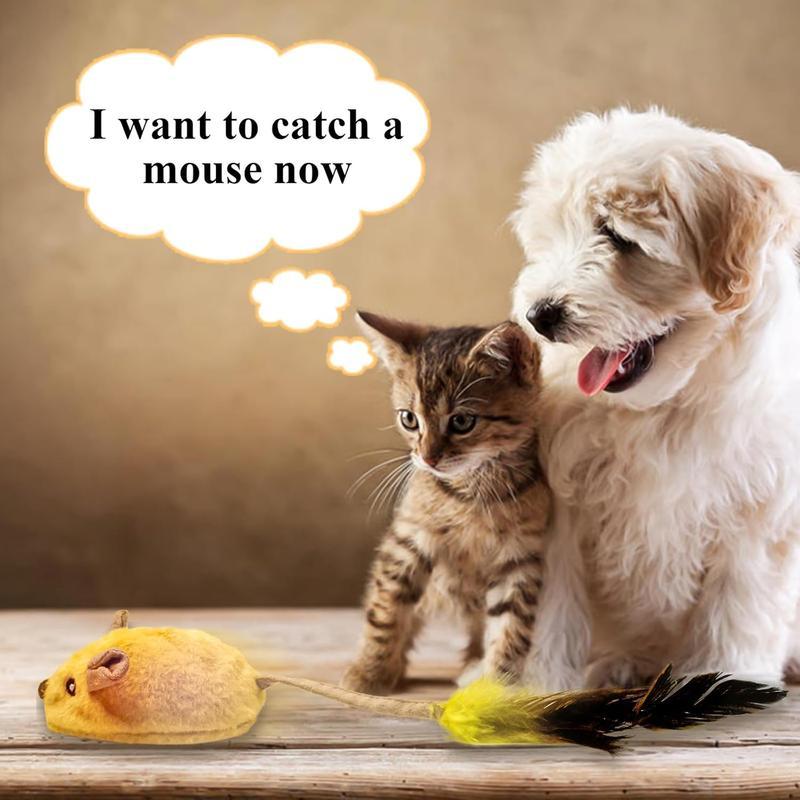 Interactive Cat Toys Mouse With LED Lights Catnip Toys Forinteractive Toys