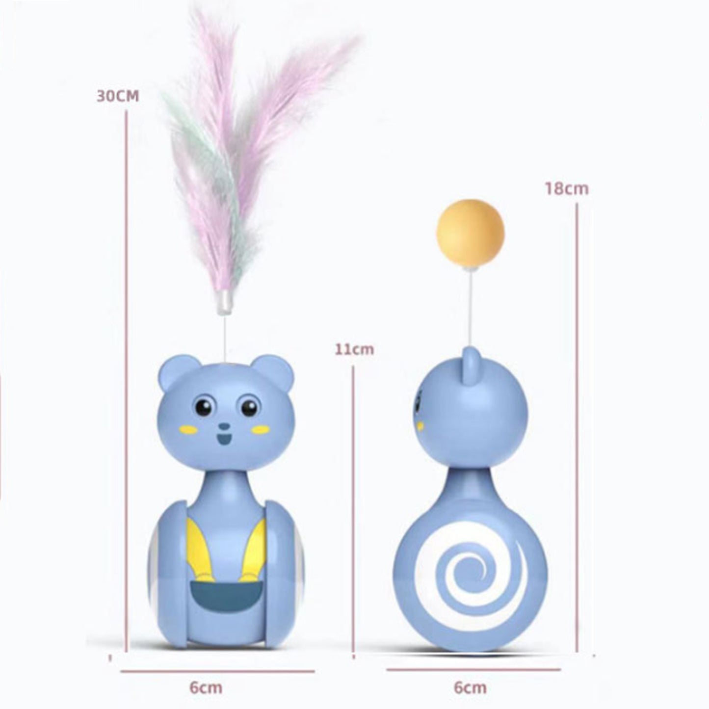 Cat Interactive Feather Toys Pet Bumbler Funny Toy