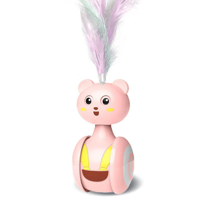 Cat Interactive Feather Toys Pet Bumbler Funny Toy