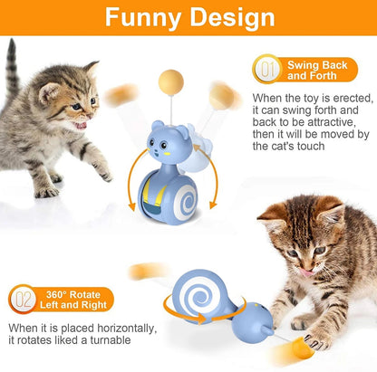 Cat Interactive Feather Toys Pet Bumbler Funny Toy