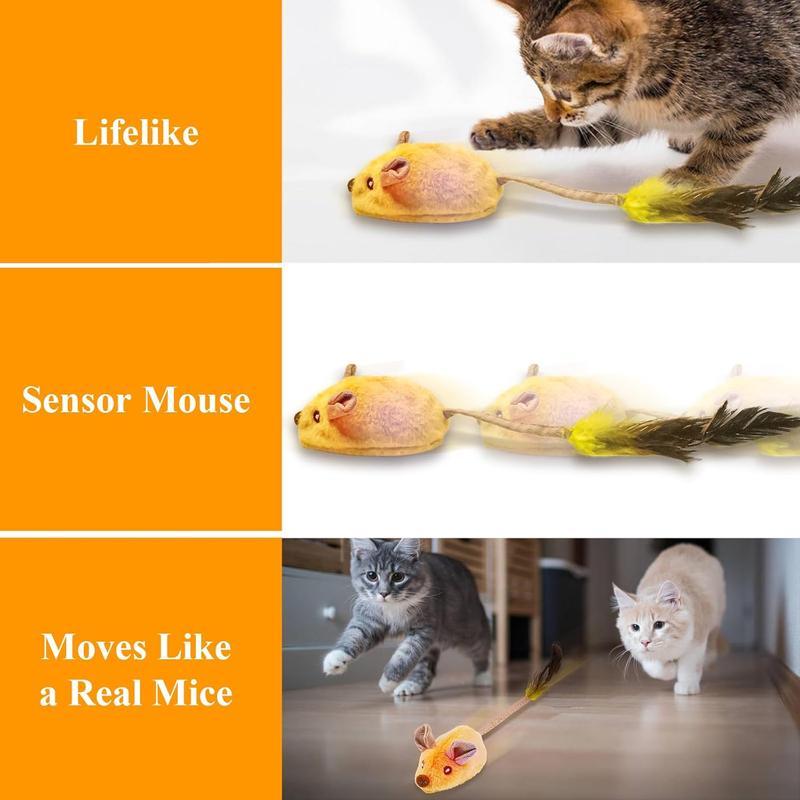 Interactive Cat Toys Mouse With LED Lights Catnip Toys Forinteractive Toys