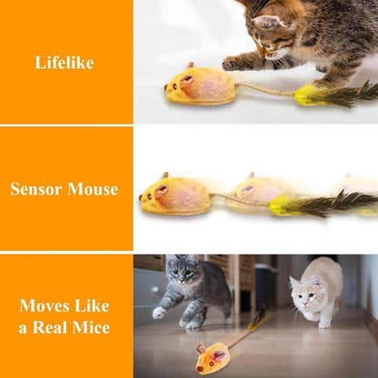 Interactive Cat Toys Mouse With LED Lights Catnip Toys Forinteractive Toys
