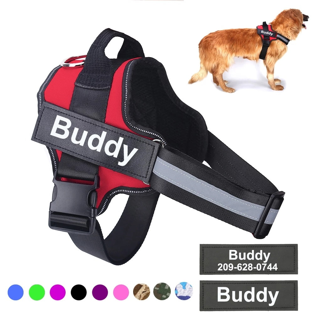 Personalized Dog Harness Breathable Adjustable Pet Harness Vest