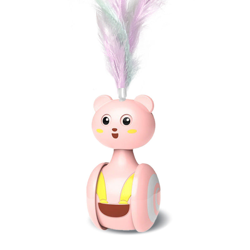 Cat Interactive Feather Toys Pet Bumbler Funny Toy